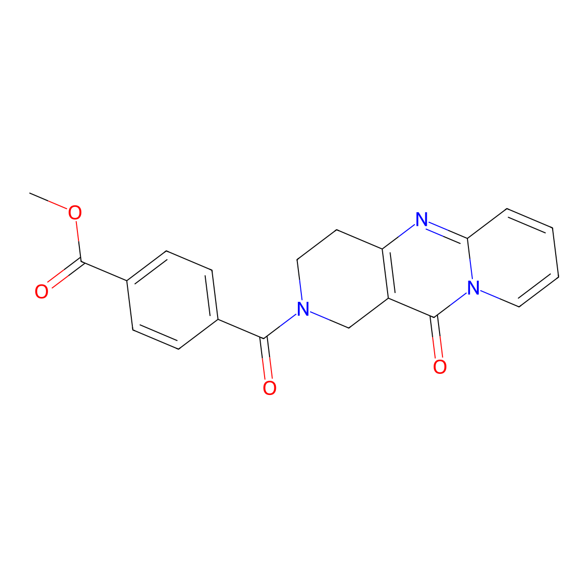 methyl 4-(11-oxo-2,3,4,11-tetrahydro-1H-dipyrido[1,2-a:4',3'-d]pyrimidine-2-carbonyl)benzoate molecular structure, CAS 2034546-40-0