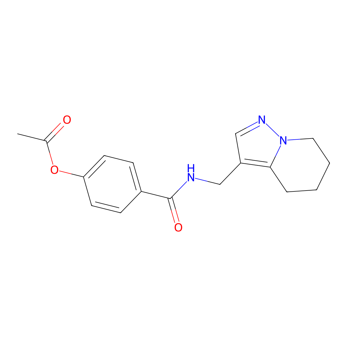 4-(((4,5,6,7-Tetrahydropyrazolo[1,5-a]pyridin-3-yl)methyl)carbamoyl)phenyl acetate molecular structure, CAS 2034546-49-9