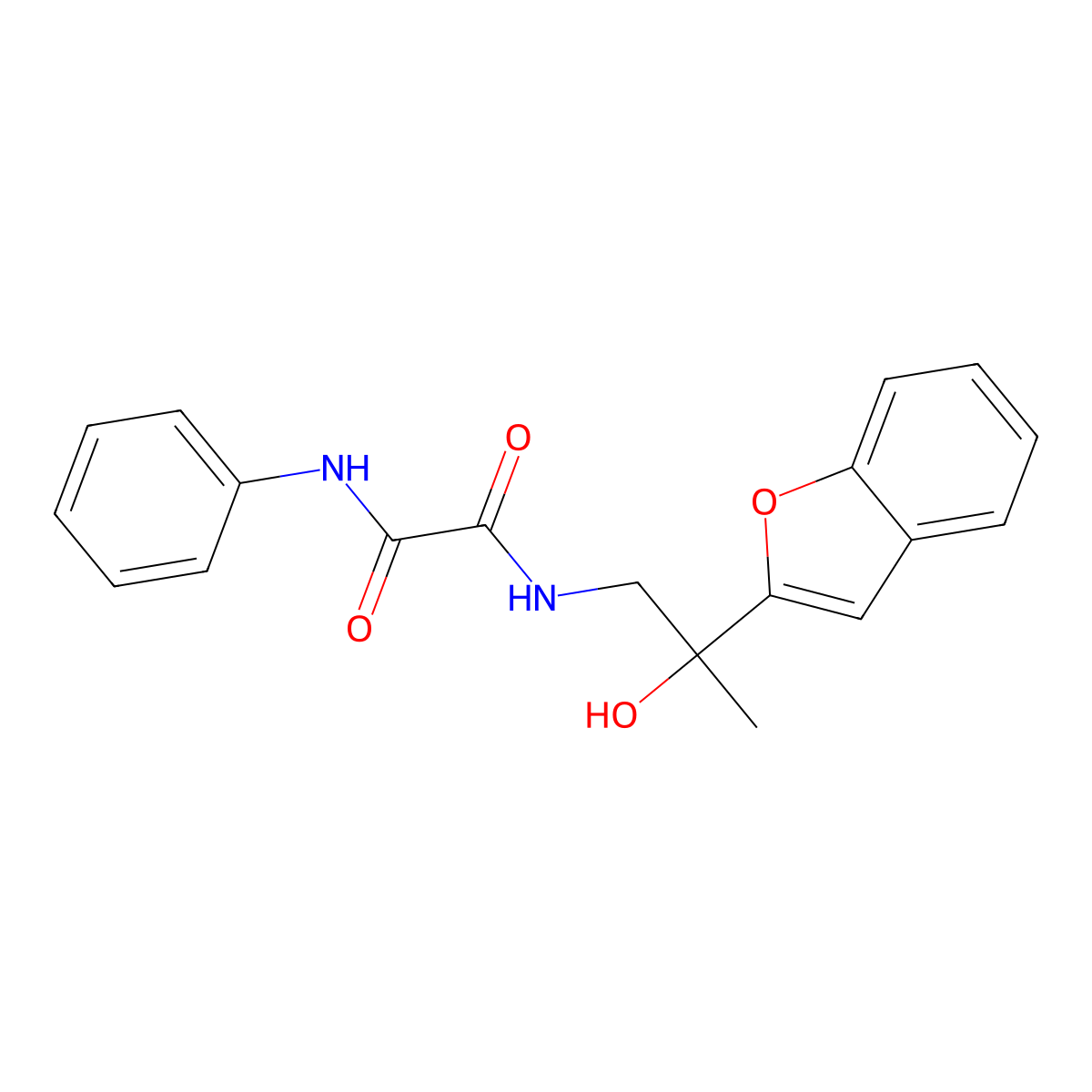 N1-(2-(benzofuran-2-yl)-2-hydroxypropyl)-N2-phenyloxalamide molecular structure, CAS 2034546-55-7