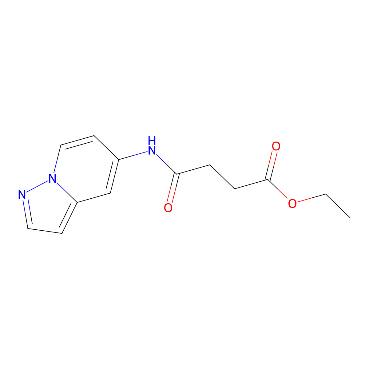 Ethyl 4-oxo-4-(pyrazolo[1,5-a]pyridin-5-ylamino)butanoate molecular structure, CAS 2034546-56-8