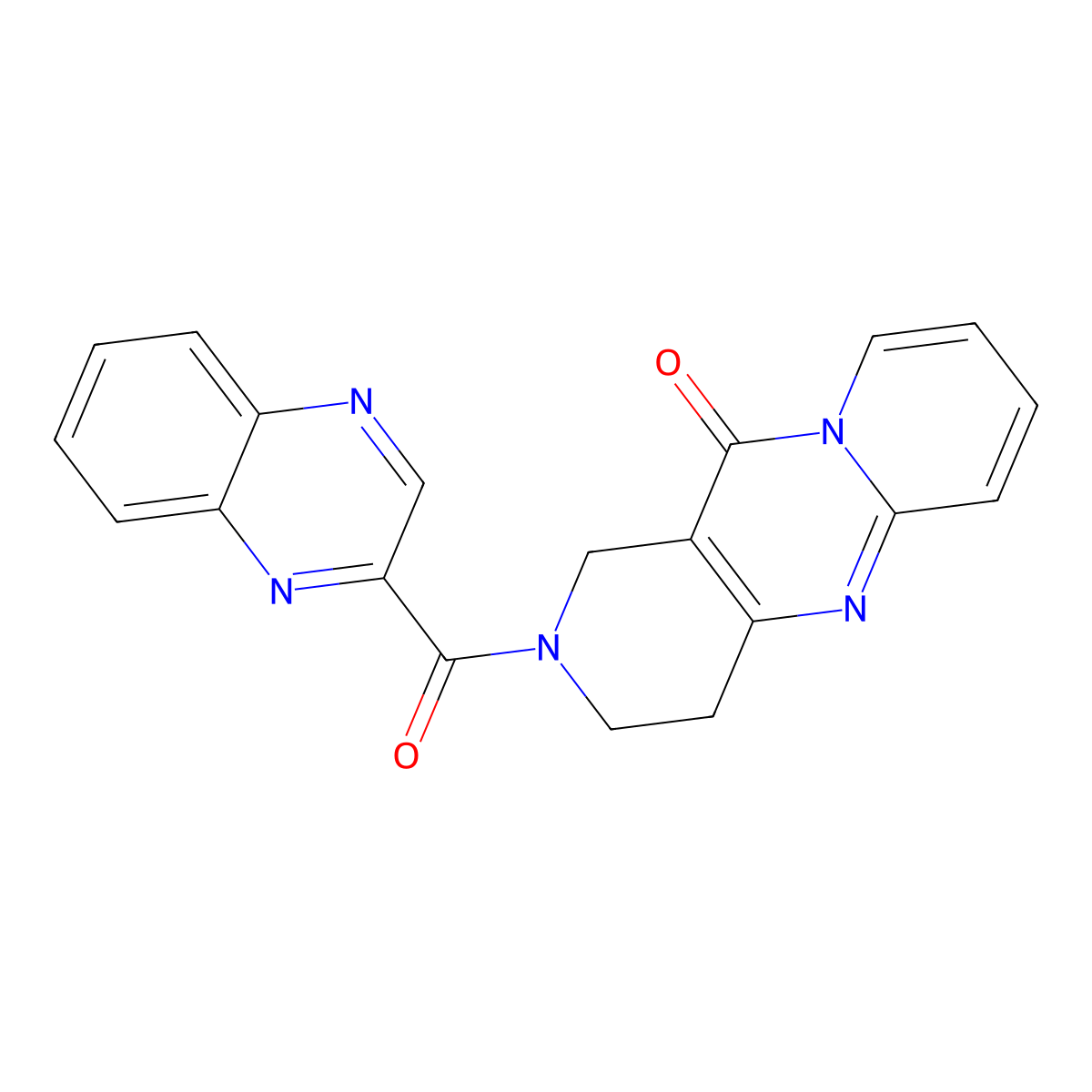 5-(Quinoxaline-2-carbonyl)-1,5,9-triazatricyclo[8.4.0.0^{3,8}]tetradeca-3(8),9,11,13-tetraen-2-one molecular structure, CAS 2034546-57-9