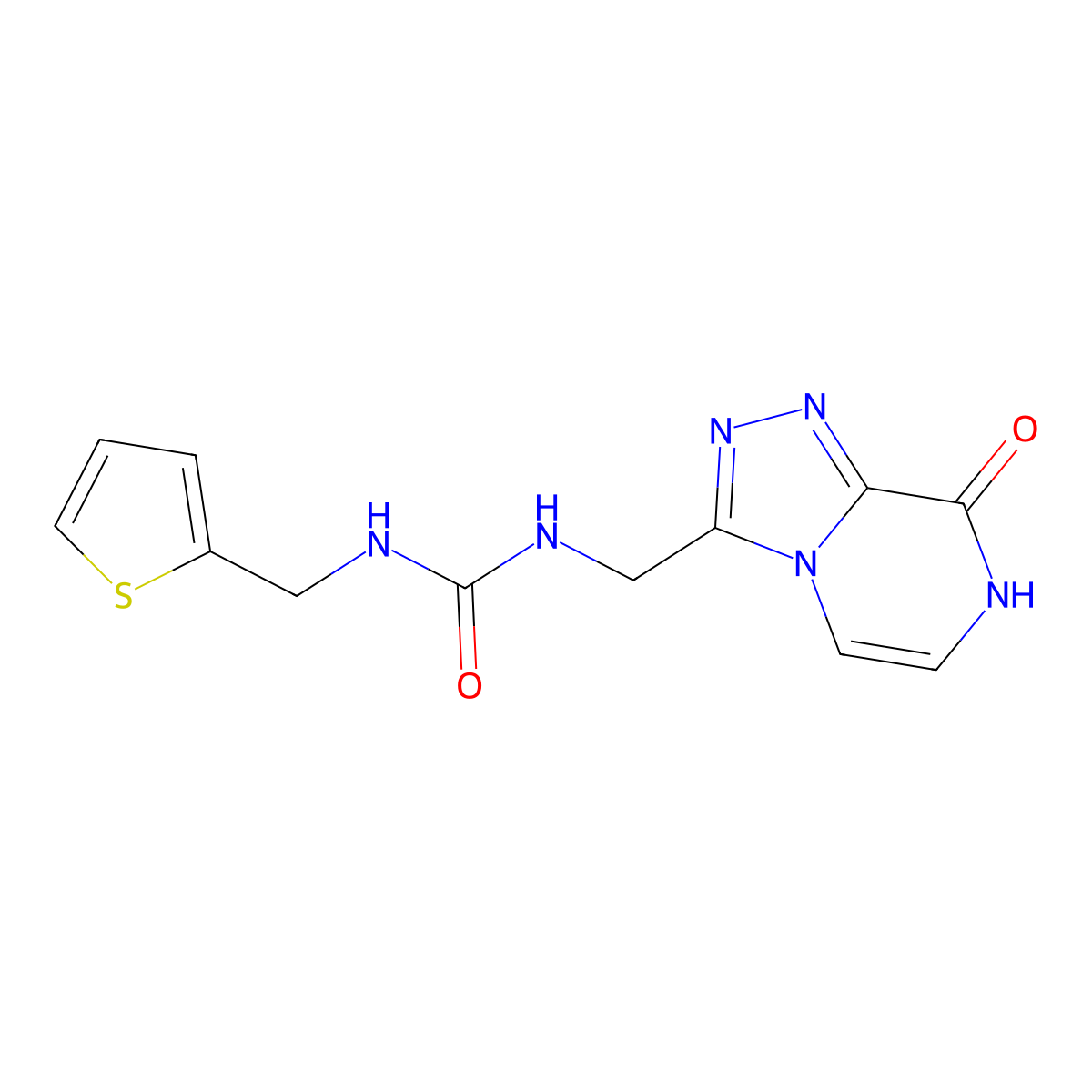 1-((8-Hydroxy-[1,2,4]triazolo[4,3-a]pyrazin-3-yl)methyl)-3-(thiophen-2-ylmethyl)urea molecular structure, CAS 2034546-63-7