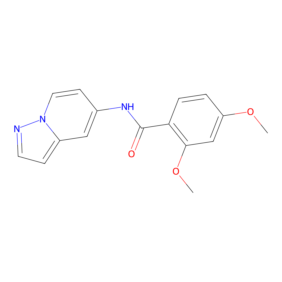 2,4-dimethoxy-N-{pyrazolo[1,5-a]pyridin-5-yl}benzamide molecular structure, CAS 2034546-71-7