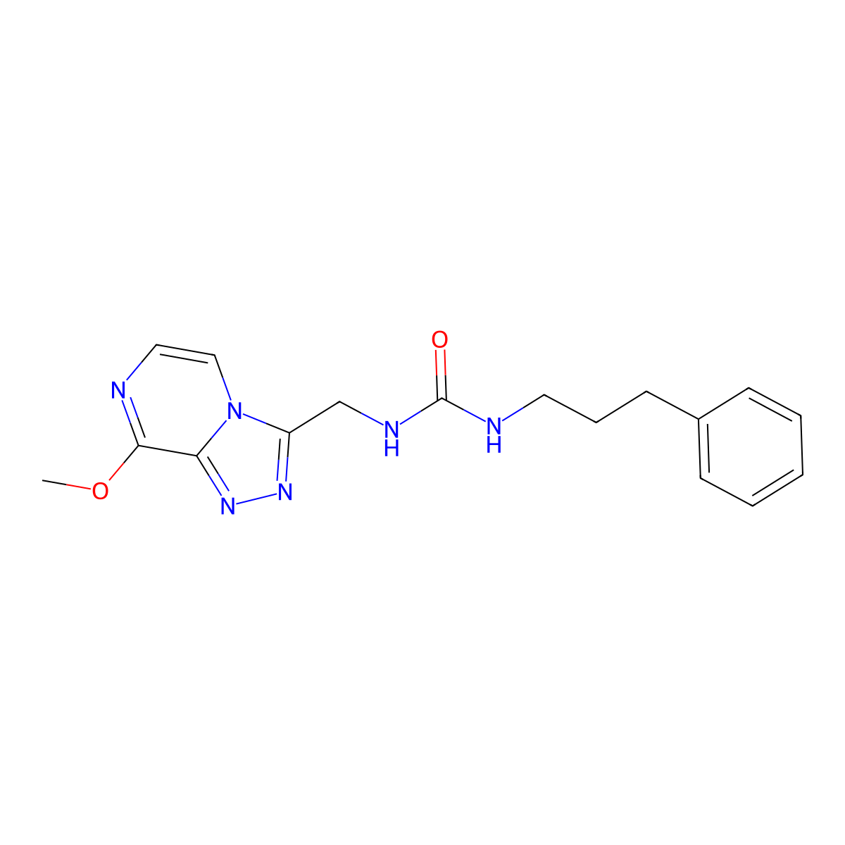 1-((8-Methoxy-[1,2,4]triazolo[4,3-a]pyrazin-3-yl)methyl)-3-(3-phenylpropyl)urea molecular structure, CAS 2034546-90-0