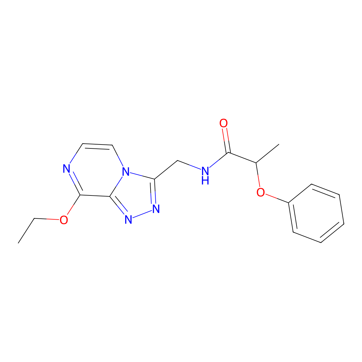 N-({8-ethoxy-[1,2,4]triazolo[4,3-a]pyrazin-3-yl}methyl)-2-phenoxypropanamide molecular structure, CAS 2034546-94-4