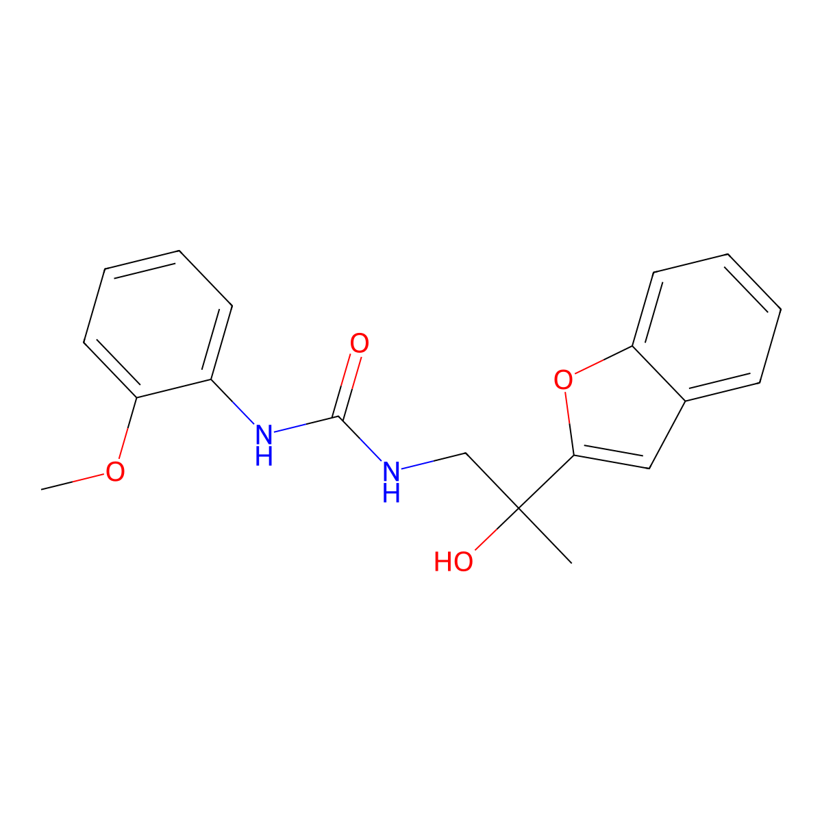 1-(2-(Benzofuran-2-yl)-2-hydroxypropyl)-3-(2-methoxyphenyl)urea molecular structure, CAS 2034546-99-9