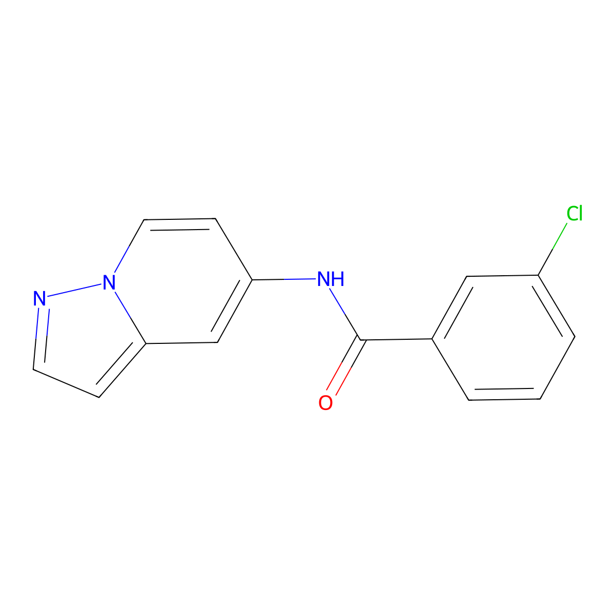3-chloro-N-{pyrazolo[1,5-a]pyridin-5-yl}benzamide molecular structure, CAS 2034547-01-6