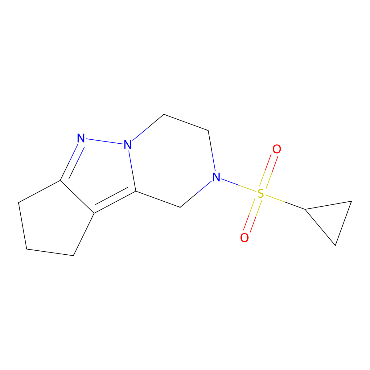 11-(Cyclopropanesulfonyl)-7,8,11-triazatricyclo[6.4.0.0^{2,6}]dodeca-1,6-diene molecular structure, CAS 2034547-05-0