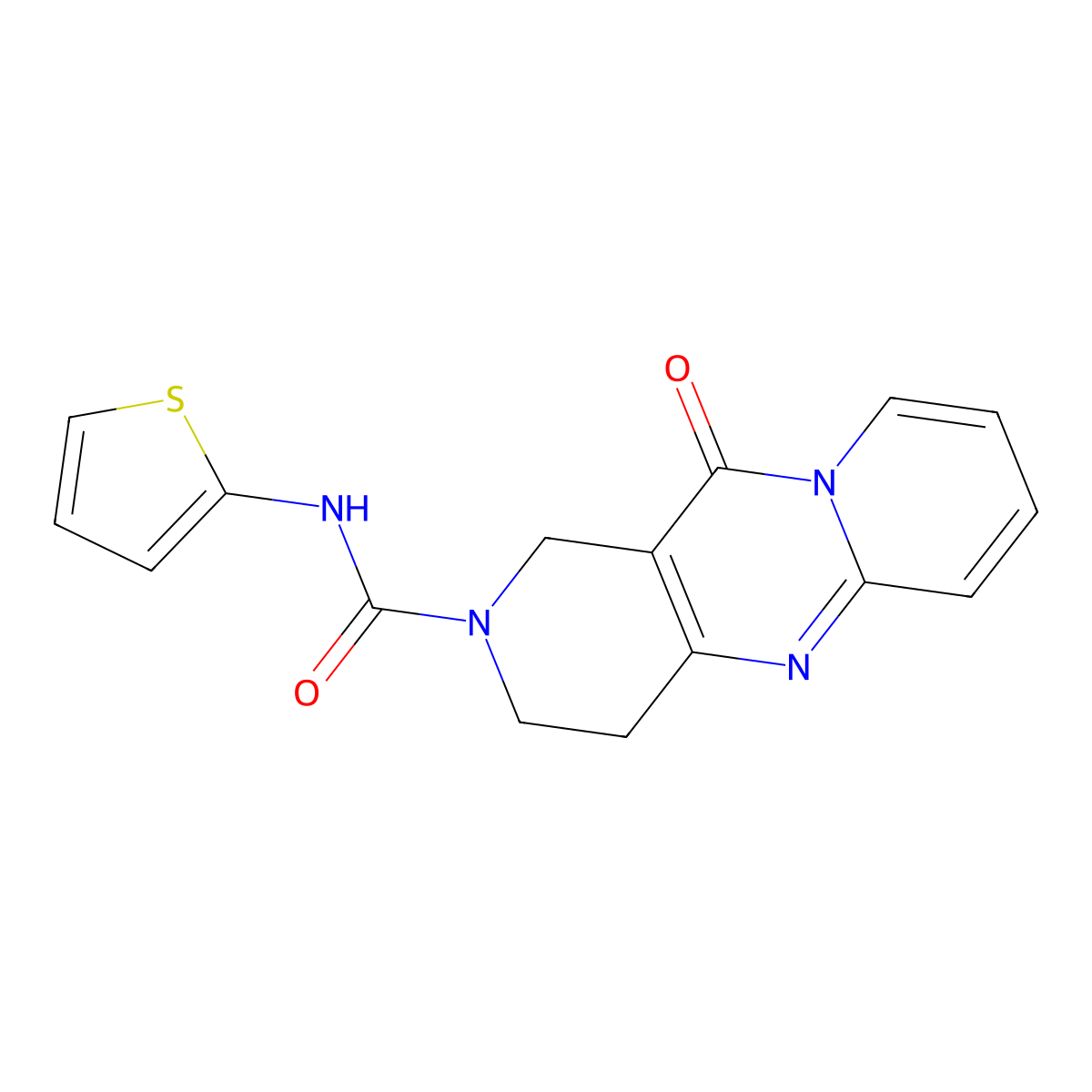 2-oxo-N-(thiophen-2-yl)-1,5,9-triazatricyclo[8.4.0.0^{3,8}]tetradeca-3(8),9,11,13-tetraene-5-carboxamide molecular structure, CAS 2034547-08-3