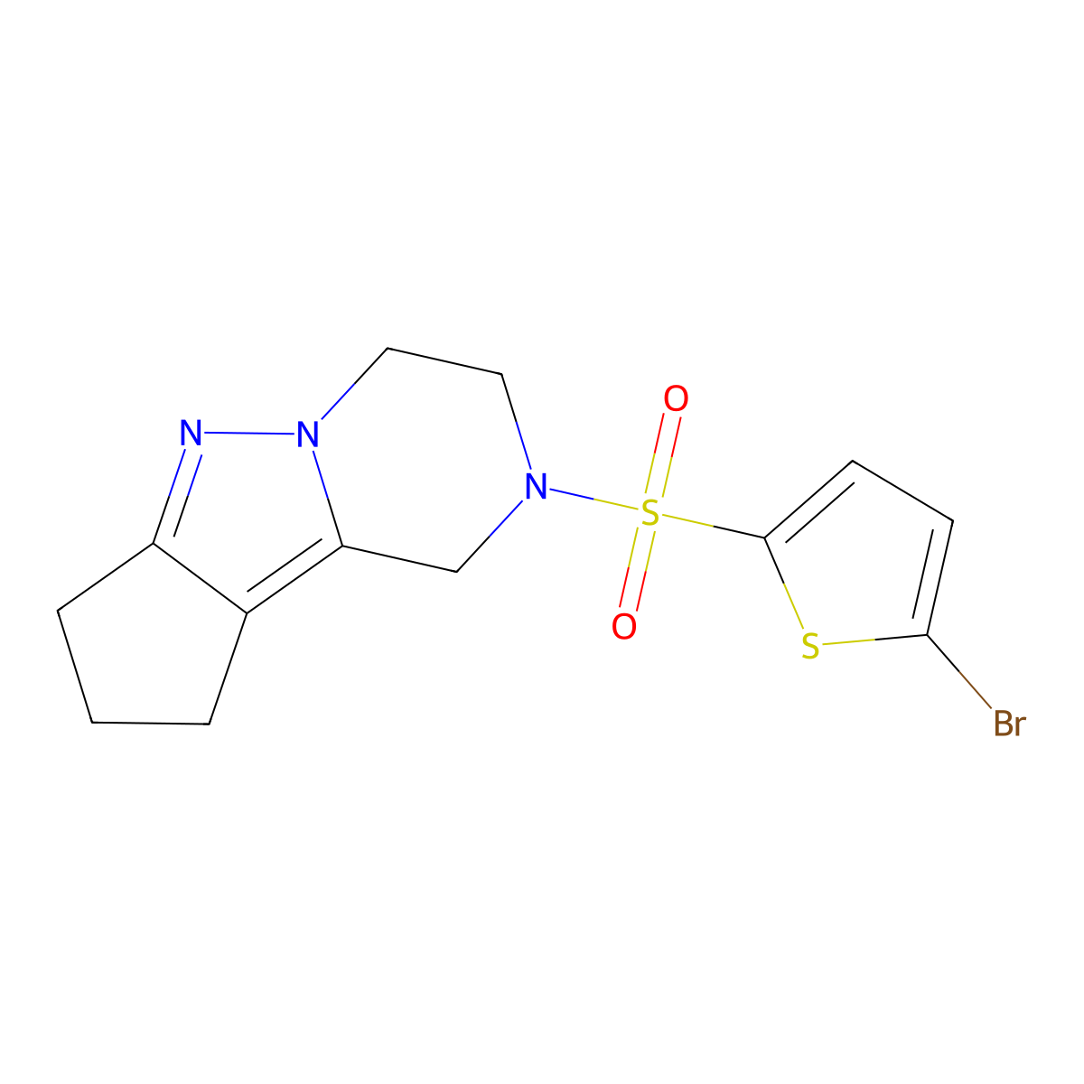 11-[(5-Bromothiophen-2-yl)sulfonyl]-7,8,11-triazatricyclo[6.4.0.0^{2,6}]dodeca-1,6-diene molecular structure, CAS 2034547-12-9