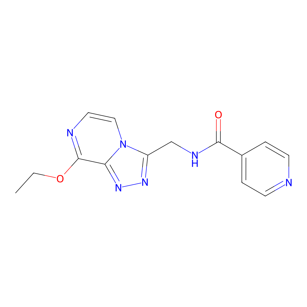 N-((8-ethoxy-[1,2,4]triazolo[4,3-a]pyrazin-3-yl)methyl)isonicotinamide molecular structure, CAS 2034547-18-5