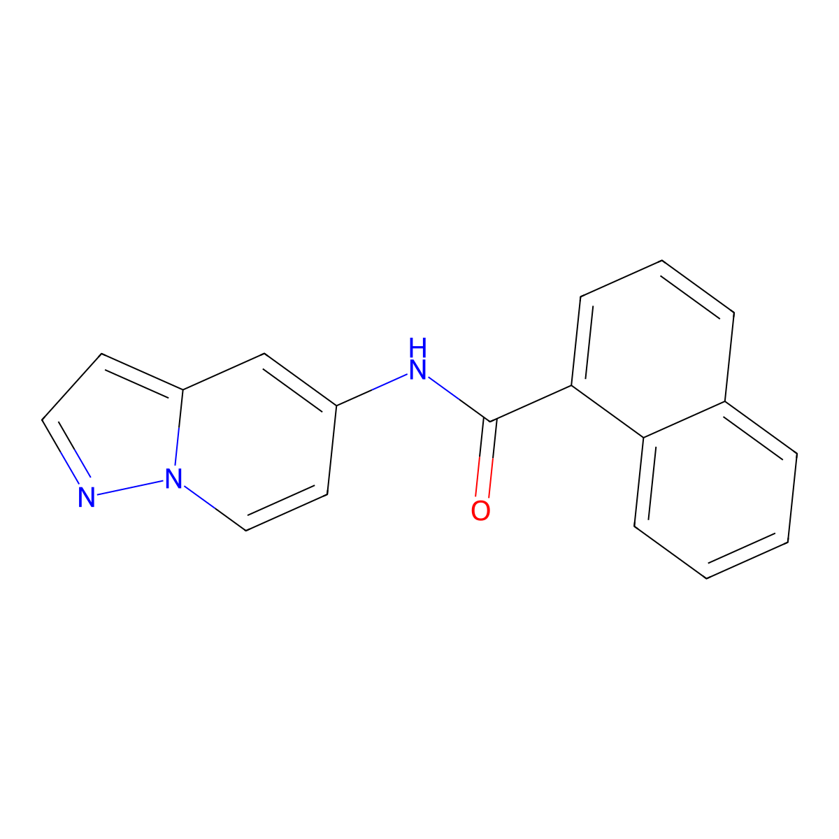 N-(pyrazolo[1,5-a]pyridin-5-yl)-1-naphthamide molecular structure, CAS 2034547-21-0