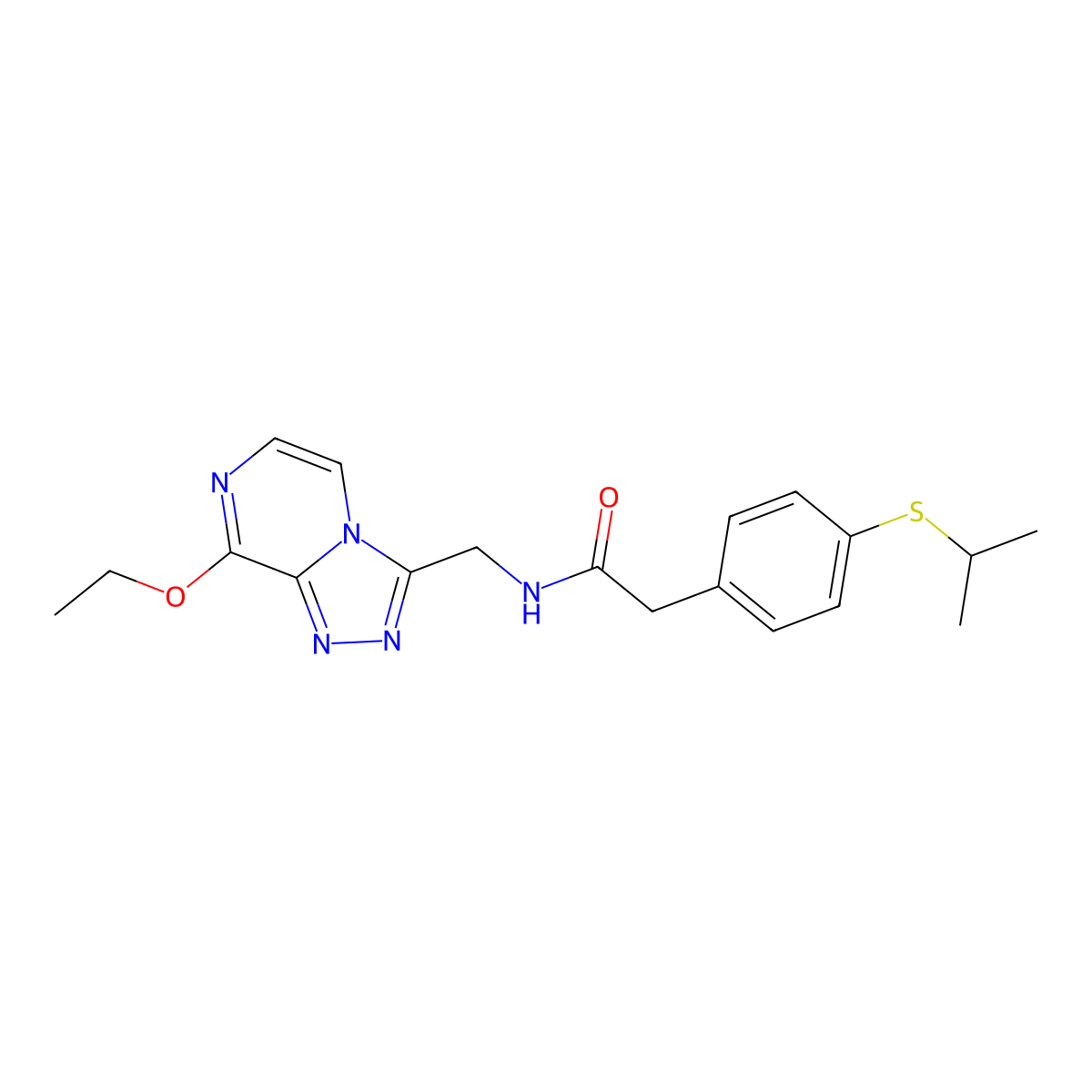 N-((8-ethoxy-[1,2,4]triazolo[4,3-a]pyrazin-3-yl)methyl)-2-(4-(isopropylthio)phenyl)acetamide molecular structure, CAS 2034547-23-2