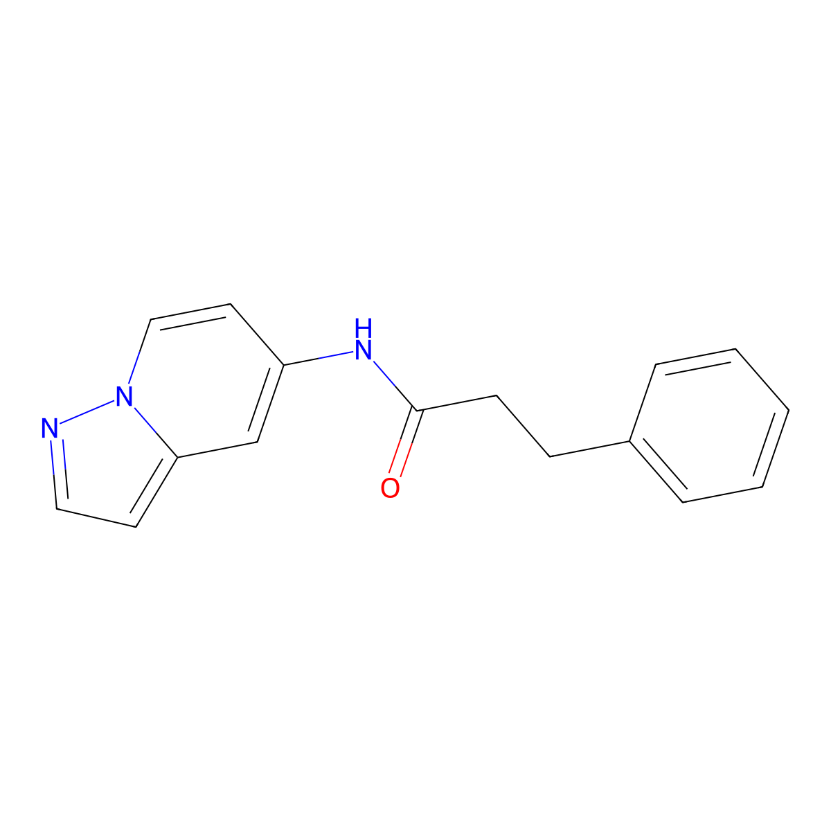 3-phenyl-N-{pyrazolo[1,5-a]pyridin-5-yl}propanamide molecular structure, CAS 2034547-39-0