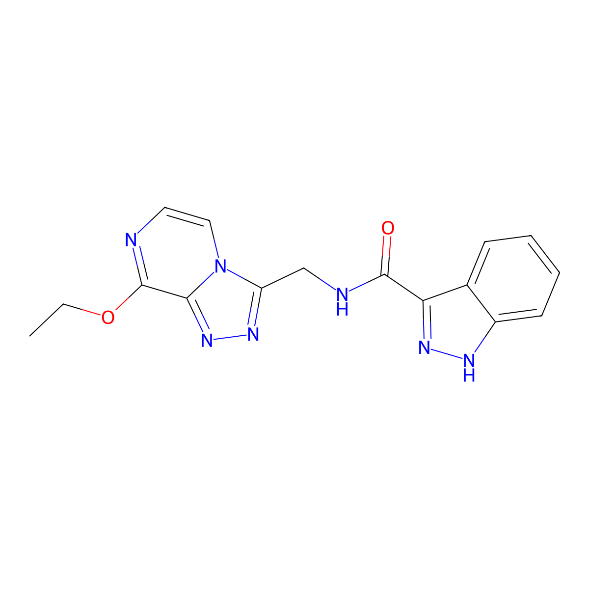 N-({8-ethoxy-[1,2,4]triazolo[4,3-a]pyrazin-3-yl}methyl)-1H-indazole-3-carboxamide molecular structure, CAS 2034547-47-0