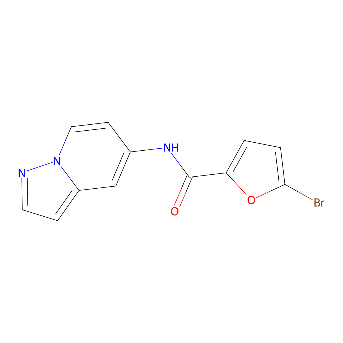 5-bromo-N-(pyrazolo[1,5-a]pyridin-5-yl)furan-2-carboxamide molecular structure, CAS 2034547-51-6