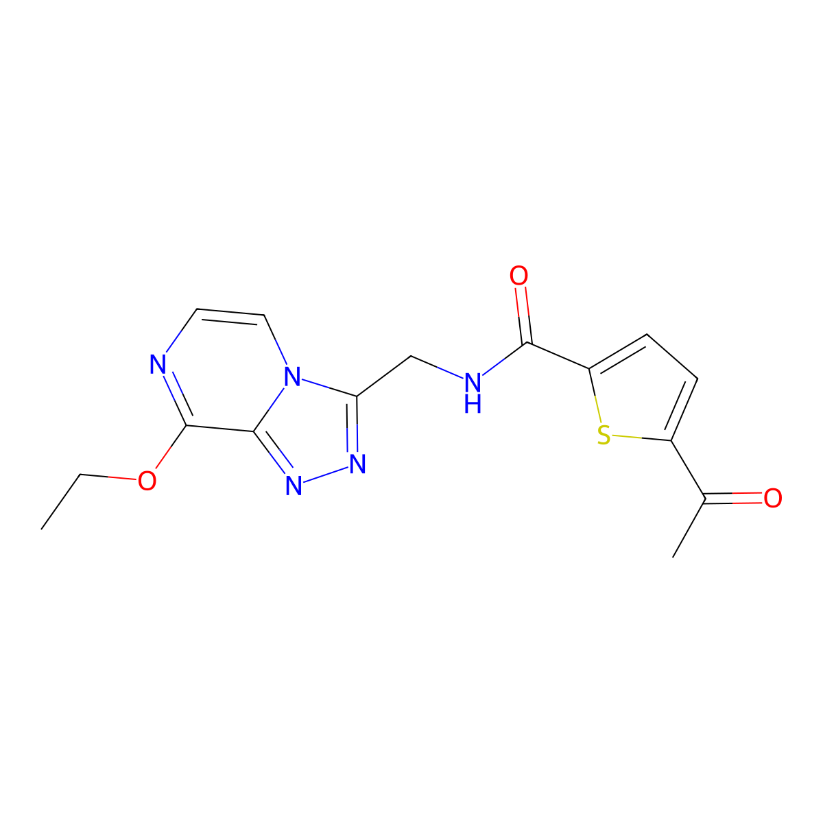 5-acetyl-N-({8-ethoxy-[1,2,4]triazolo[4,3-a]pyrazin-3-yl}methyl)thiophene-2-carboxamide molecular structure, CAS 2034547-73-2