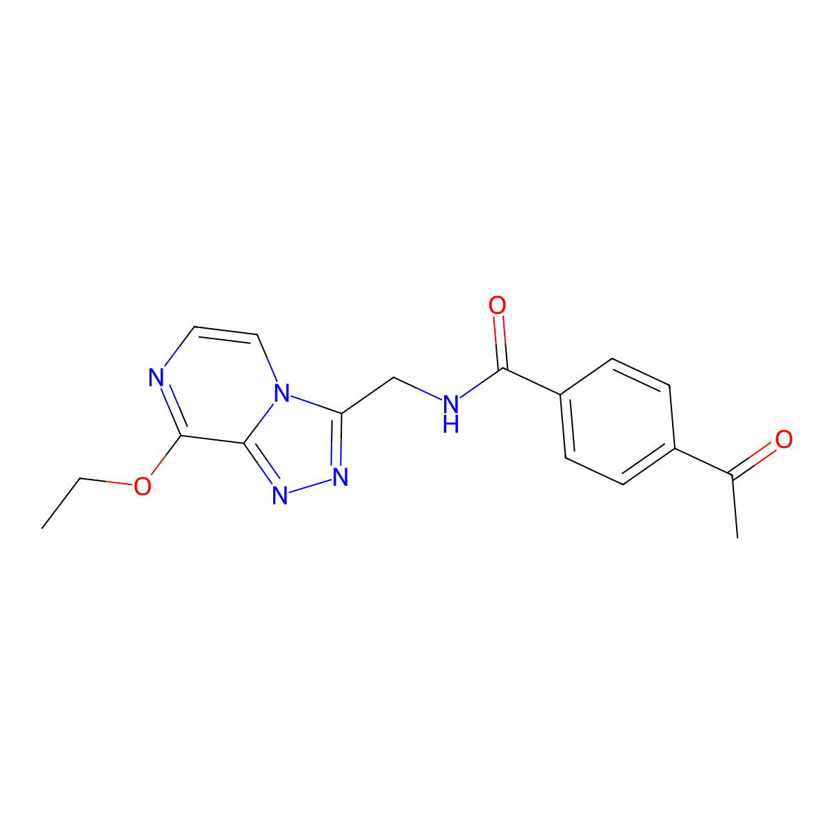 4-acetyl-N-((8-ethoxy-[1,2,4]triazolo[4,3-a]pyrazin-3-yl)methyl)benzamide molecular structure, CAS 2034547-82-3