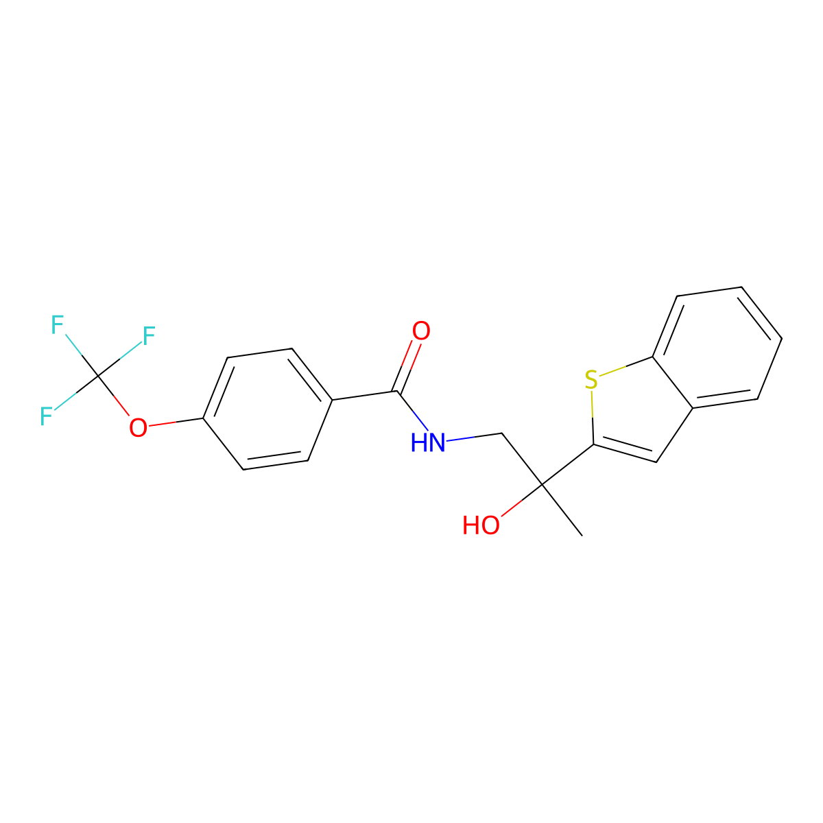 N-(2-(benzo[b]thiophen-2-yl)-2-hydroxypropyl)-4-(trifluoromethoxy)benzamide molecular structure, CAS 2034547-86-7