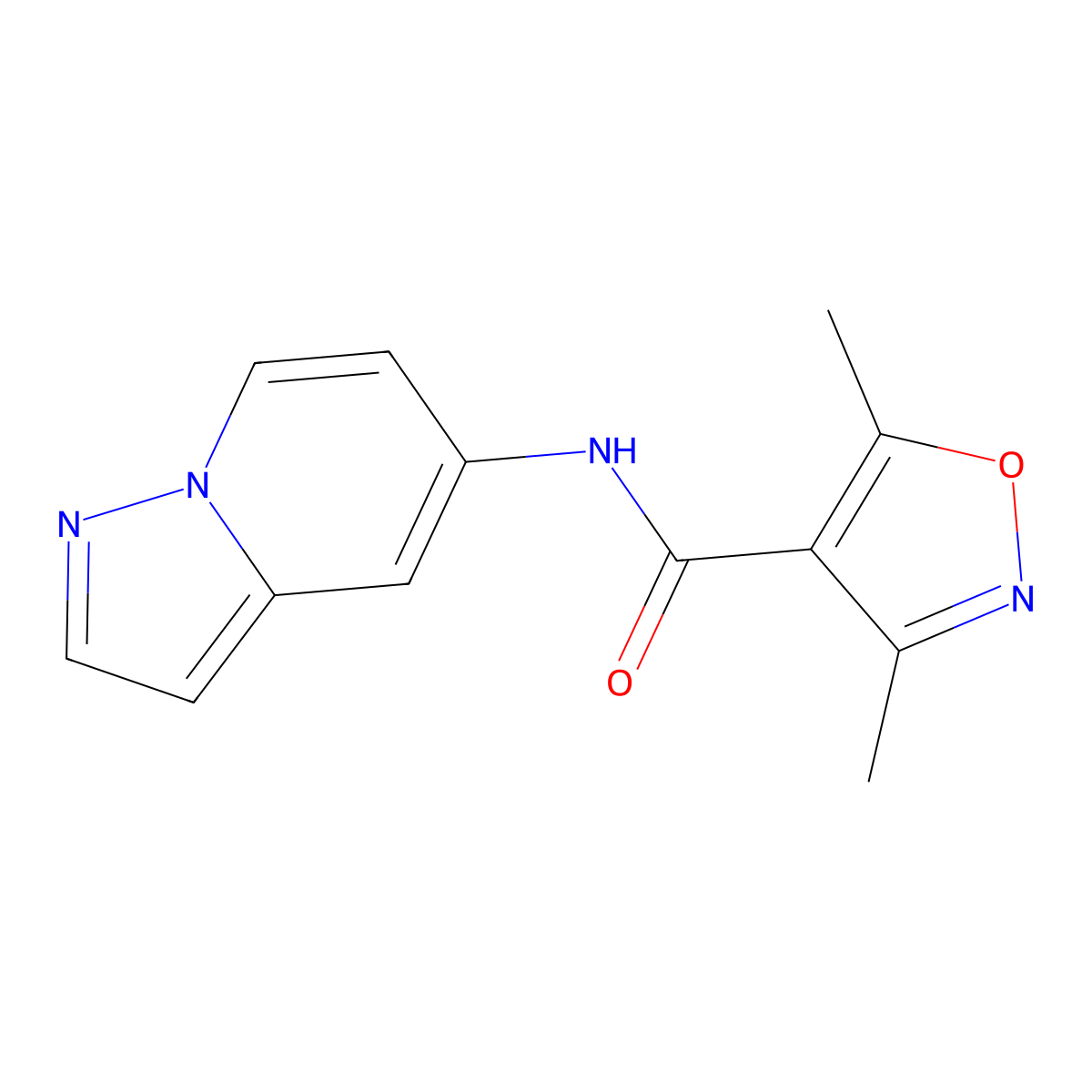 3,5-dimethyl-N-(pyrazolo[1,5-a]pyridin-5-yl)isoxazole-4-carboxamide molecular structure, CAS 2034547-98-1