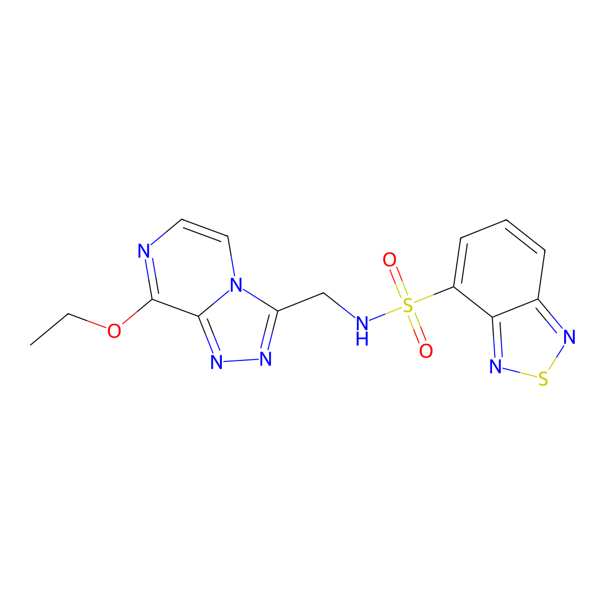 N-((8-ethoxy-[1,2,4]triazolo[4,3-a]pyrazin-3-yl)methyl)benzo[c][1,2,5]thiadiazole-4-sulfonamide molecular structure, CAS 2034547-99-2