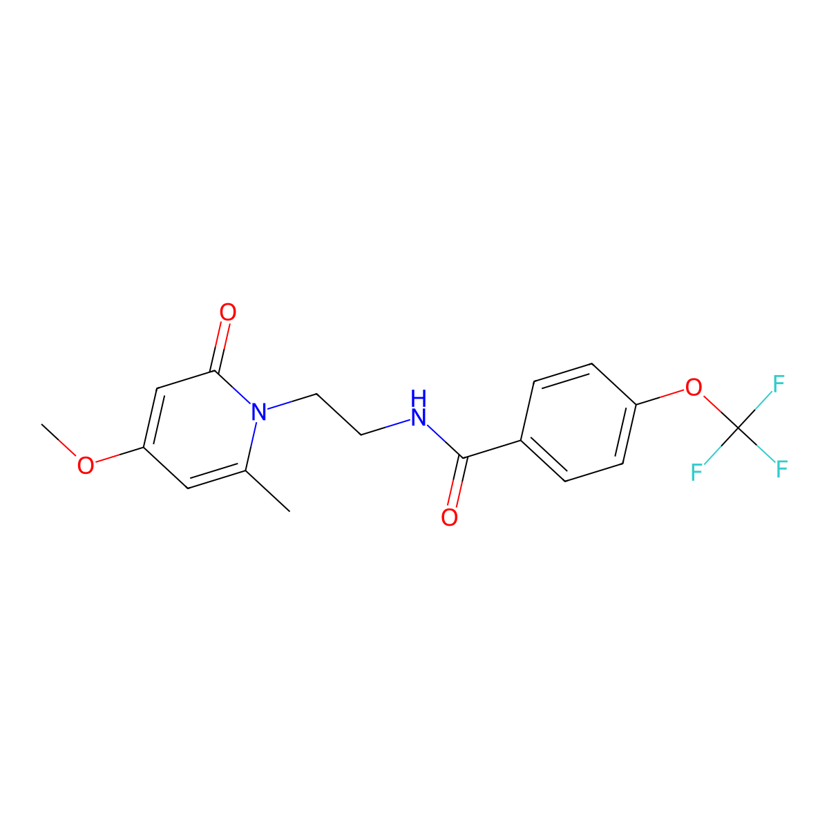 N-(2-(4-methoxy-6-methyl-2-oxopyridin-1(2H)-yl)ethyl)-4-(trifluoromethoxy)benzamide molecular structure, CAS 2034548-16-6