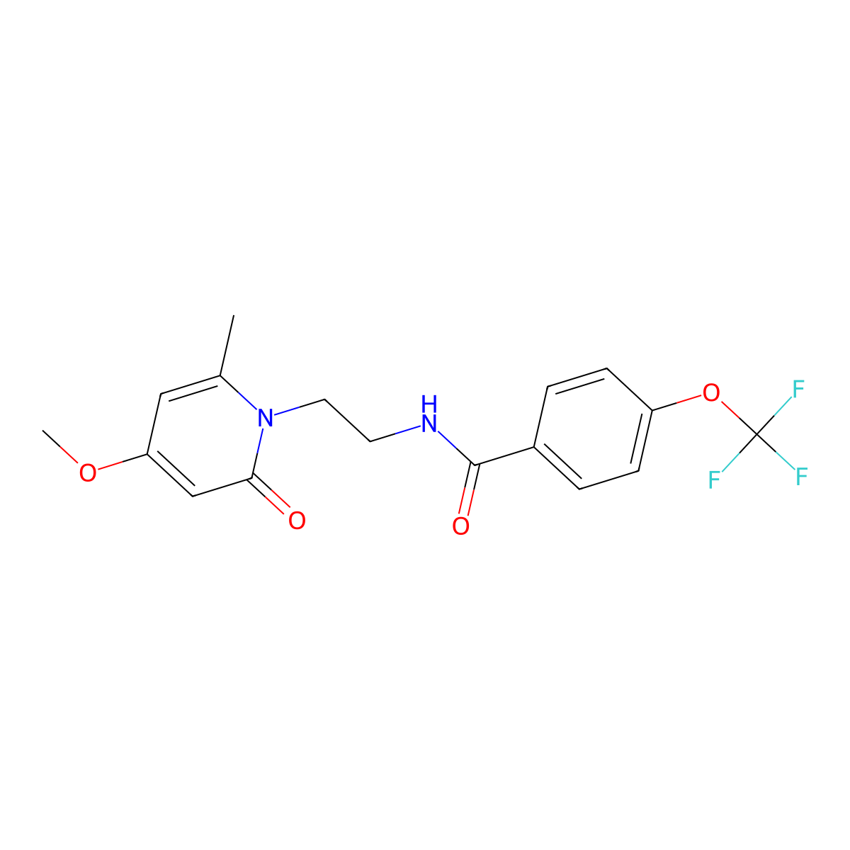 N-(2-(4-methoxy-6-methyl-2-oxopyridin-1(2H)-yl)ethyl)-4-(trifluoromethoxy)benzamide molecular structure, CAS 2034548-16-6