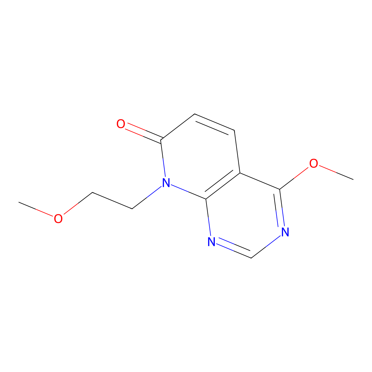 4-methoxy-8-(2-methoxyethyl)pyrido[2,3-d]pyrimidin-7(8H)-one molecular structure, CAS 2034548-41-7