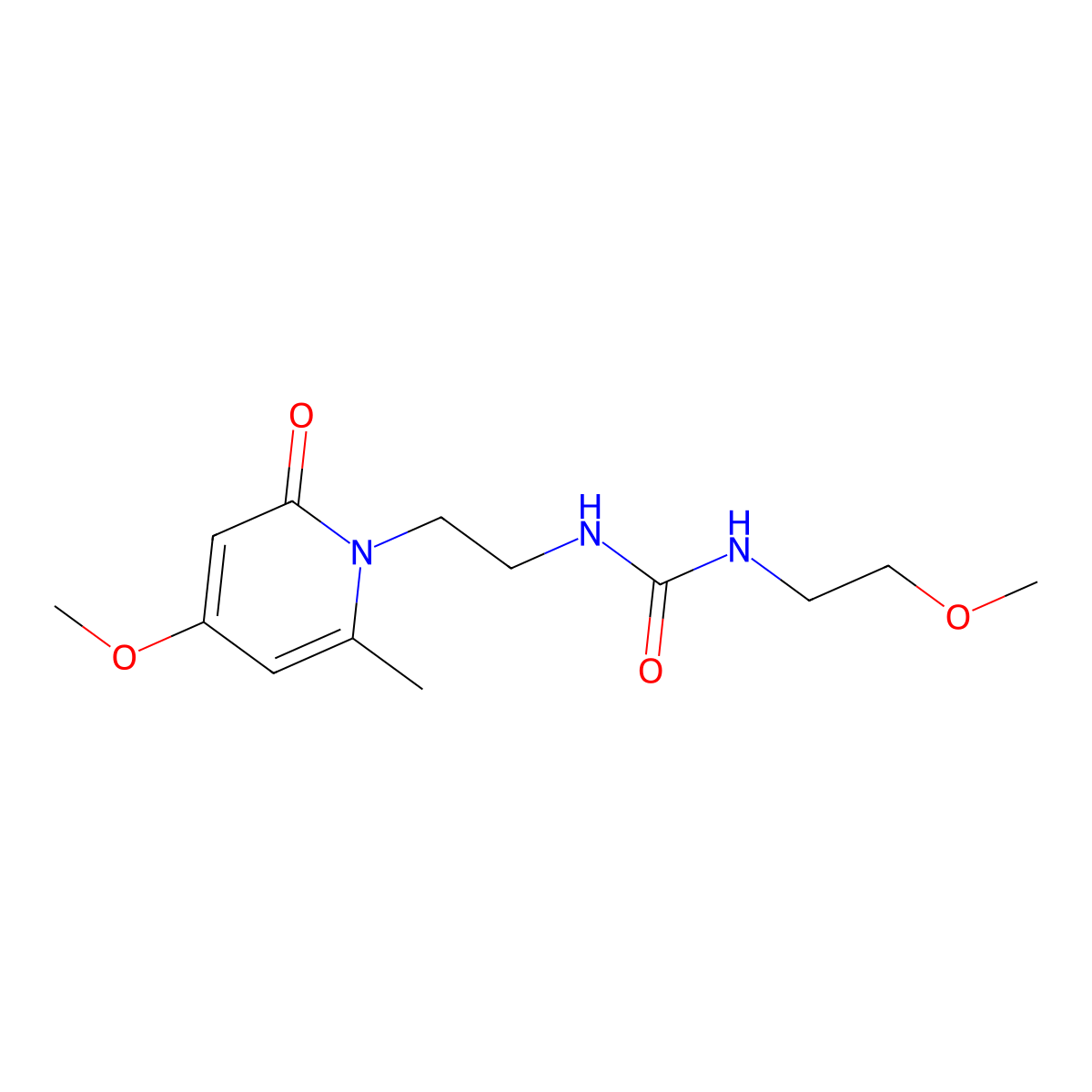 1-(2-(4-methoxy-6-methyl-2-oxopyridin-1(2H)-yl)ethyl)-3-(2-methoxyethyl)urea molecular structure, CAS 2034548-42-8