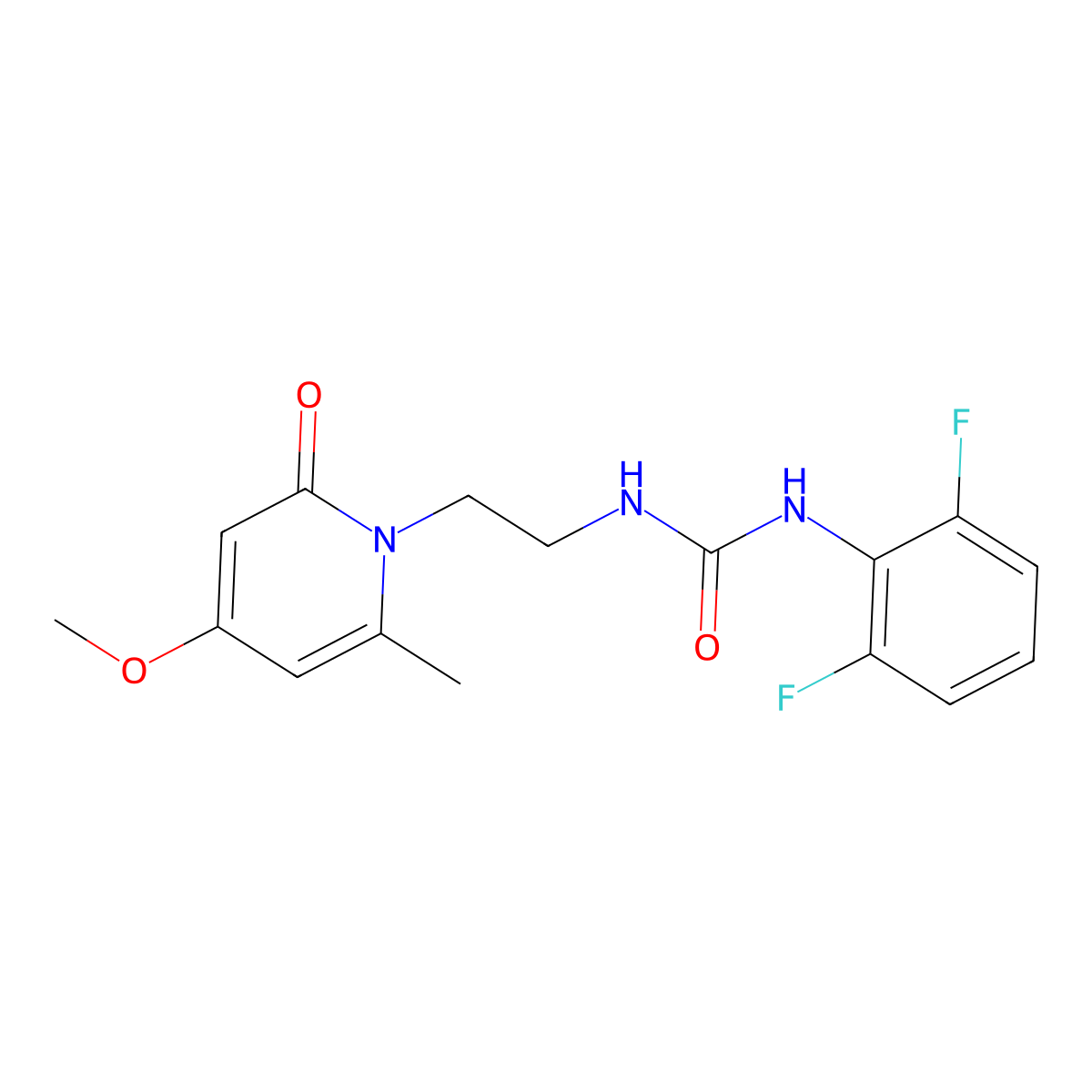 1-(2,6-difluorophenyl)-3-(2-(4-methoxy-6-methyl-2-oxopyridin-1(2H)-yl)ethyl)urea molecular structure, CAS 2034548-48-4