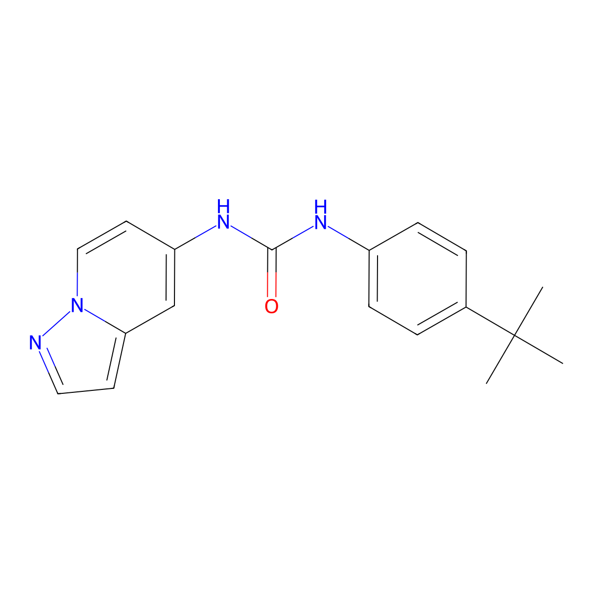 1-(4-(Tert-butyl)phenyl)-3-(pyrazolo[1,5-a]pyridin-5-yl)urea molecular structure, CAS 2034548-65-5
