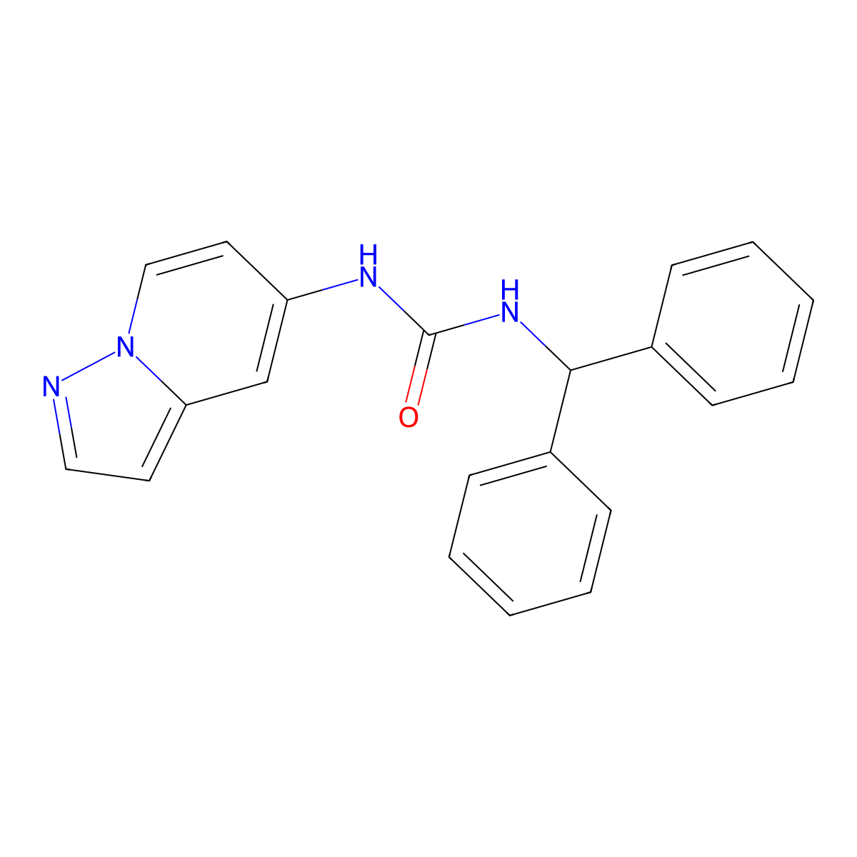 1-Benzhydryl-3-(pyrazolo[1,5-a]pyridin-5-yl)urea molecular structure, CAS 2034548-78-0