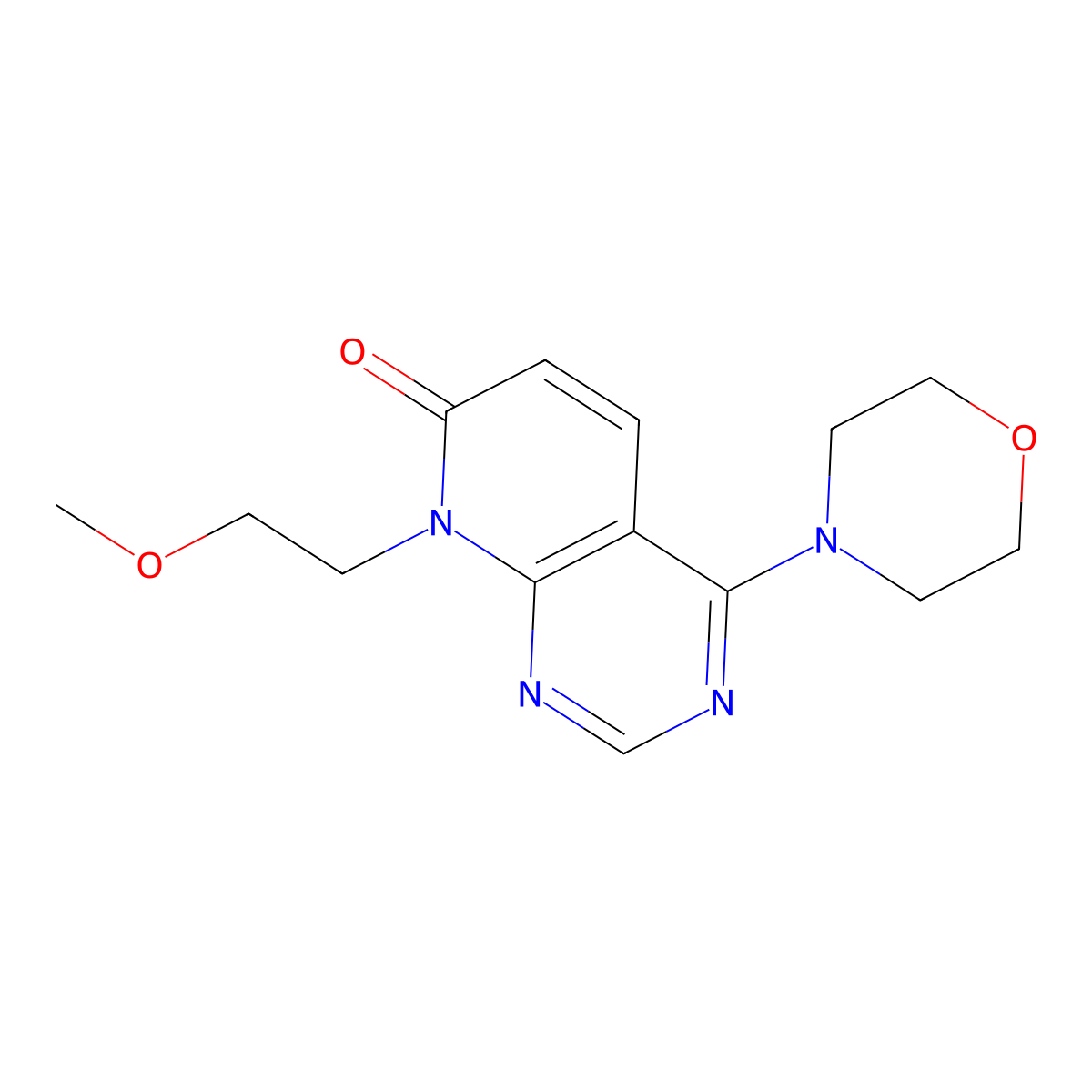 8-(2-methoxyethyl)-4-morpholinopyrido[2,3-d]pyrimidin-7(8H)-one molecular structure, CAS 2034549-11-4