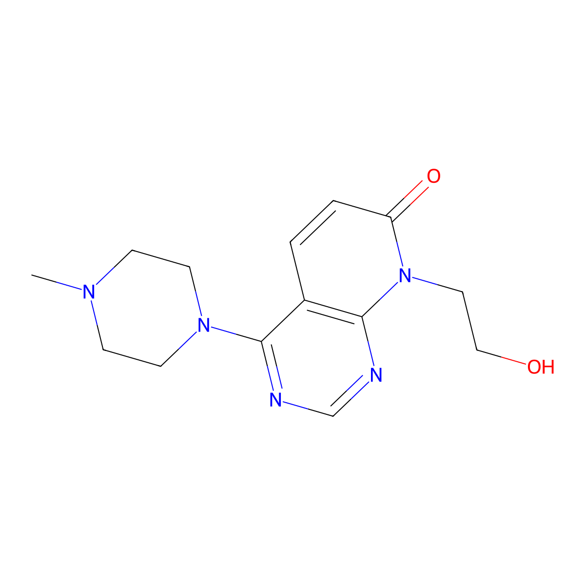 8-(2-hydroxyethyl)-4-(4-methylpiperazin-1-yl)pyrido[2,3-d]pyrimidin-7(8H)-one molecular structure, CAS 2034549-15-8
