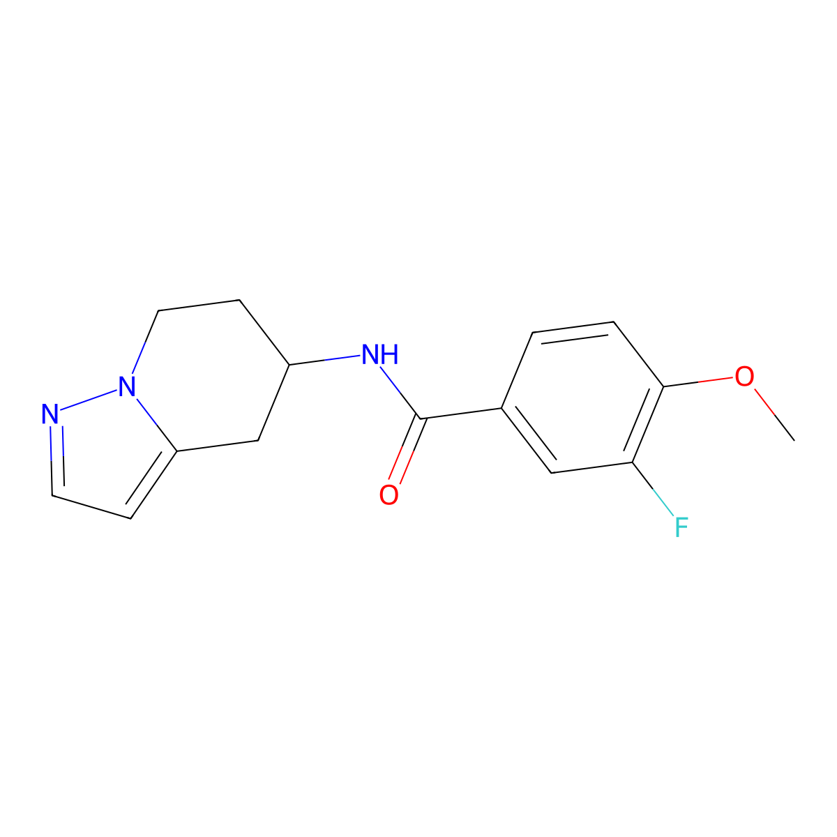 3-fluoro-4-methoxy-N-(4,5,6,7-tetrahydropyrazolo[1,5-a]pyridin-5-yl)benzamide molecular structure, CAS 2034549-25-0