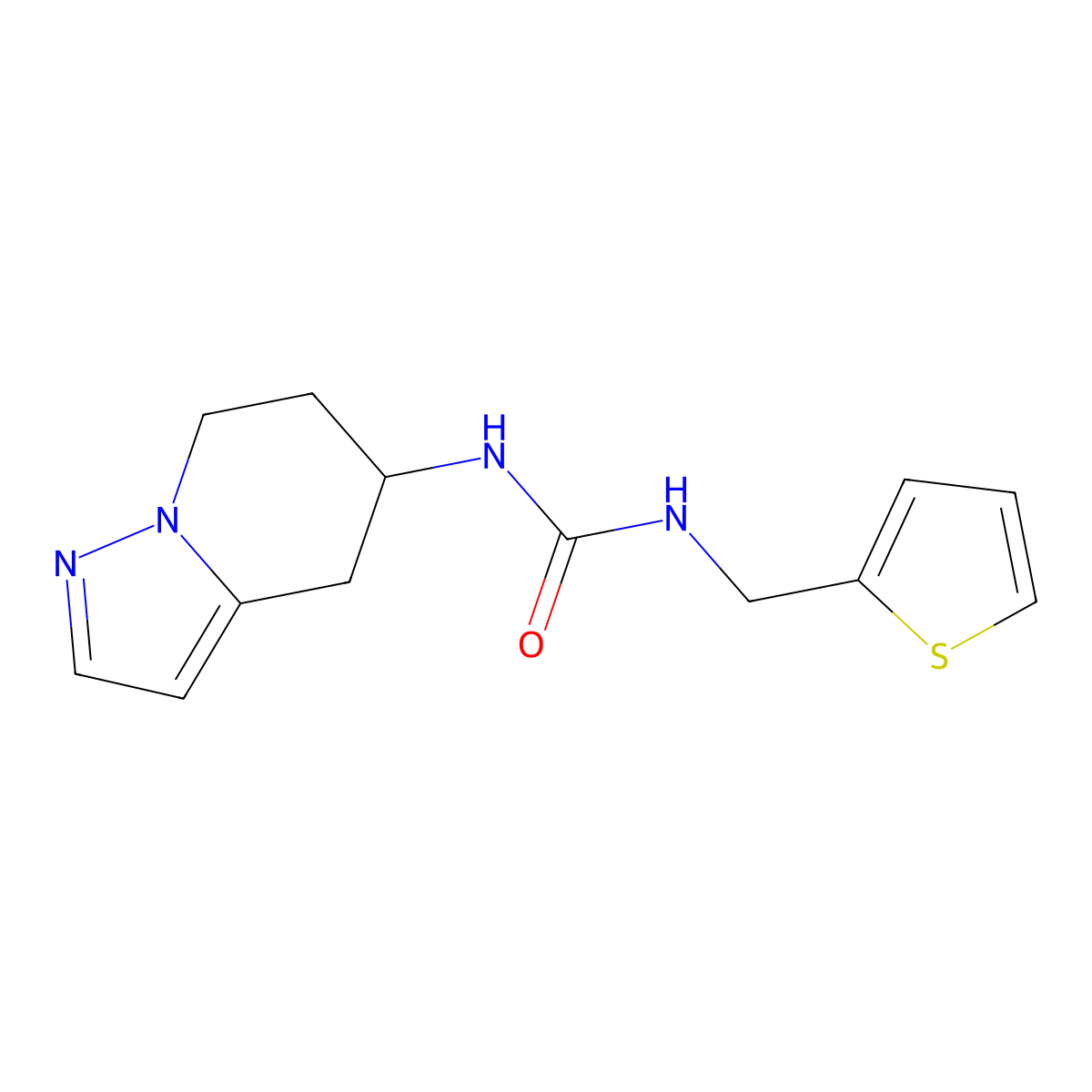 1-(4,5,6,7-Tetrahydropyrazolo[1,5-a]pyridin-5-yl)-3-(thiophen-2-ylmethyl)urea molecular structure, CAS 2034549-46-5