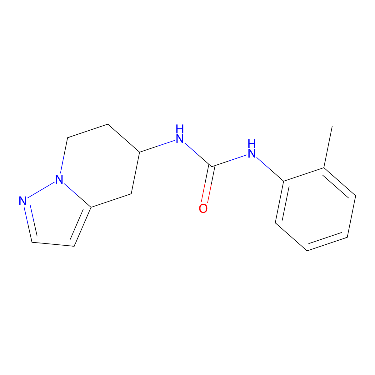 1-(4,5,6,7-Tetrahydropyrazolo[1,5-a]pyridin-5-yl)-3-(o-tolyl)urea molecular structure, CAS 2034549-53-4