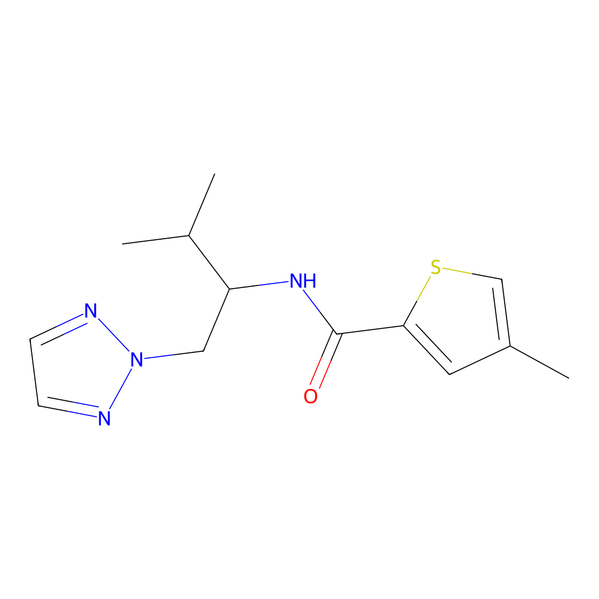 4-methyl-N-(3-methyl-1-(2H-1,2,3-triazol-2-yl)butan-2-yl)thiophene-2-carboxamide molecular structure, CAS 2034549-65-8