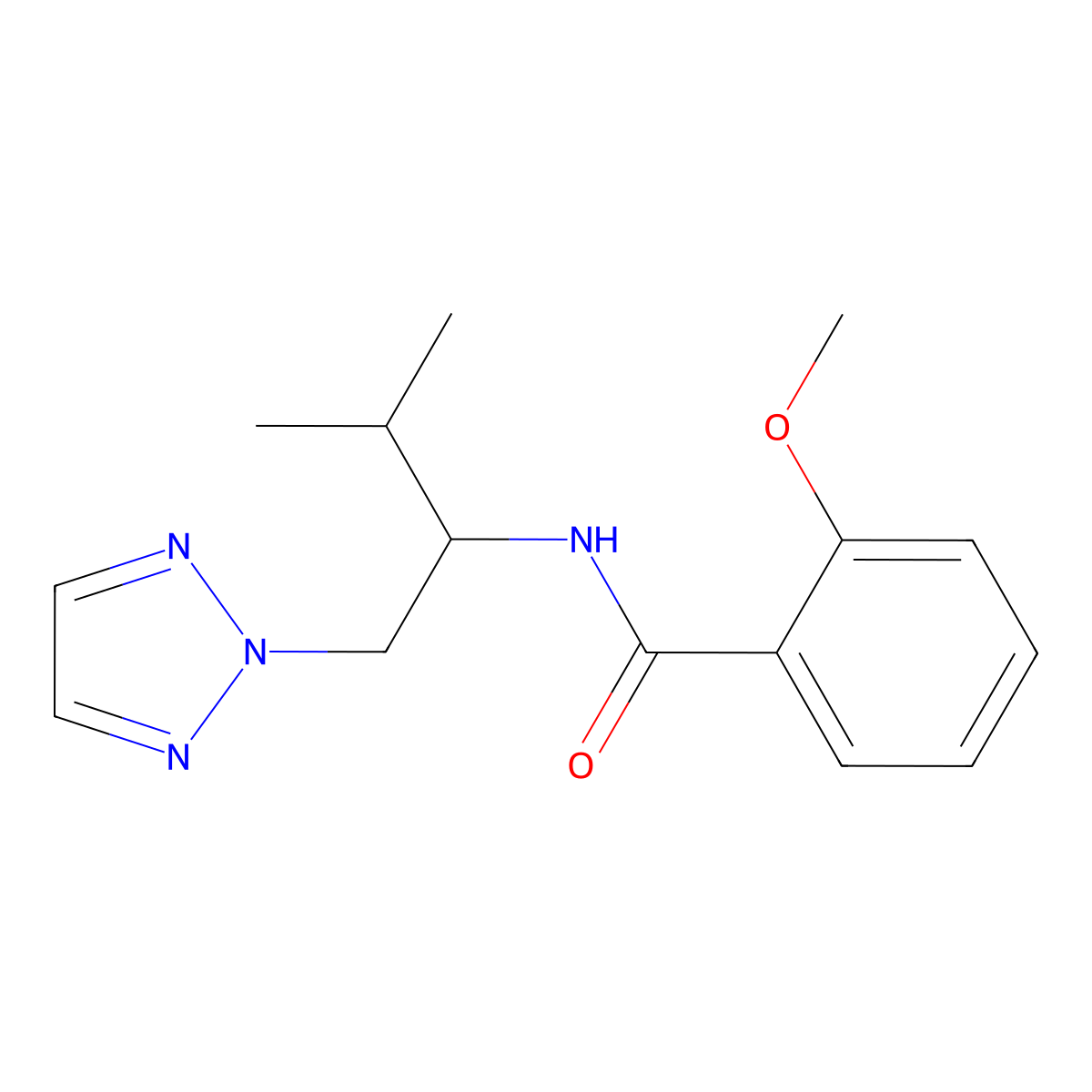 2-methoxy-N-[3-methyl-1-(2H-1,2,3-triazol-2-yl)butan-2-yl]benzamide molecular structure, CAS 2034549-74-9