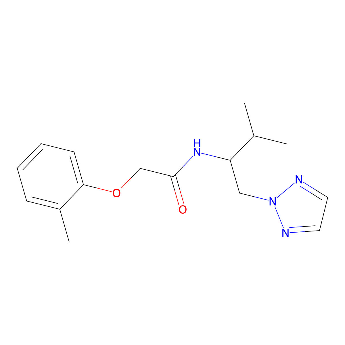 N-(3-methyl-1-(2H-1,2,3-triazol-2-yl)butan-2-yl)-2-(o-tolyloxy)acetamide molecular structure, CAS 2034549-82-9