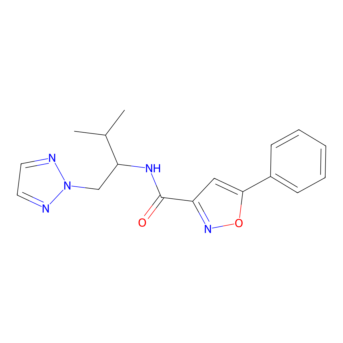 N-(3-methyl-1-(2H-1,2,3-triazol-2-yl)butan-2-yl)-5-phenylisoxazole-3-carboxamide molecular structure, CAS 2034549-93-2