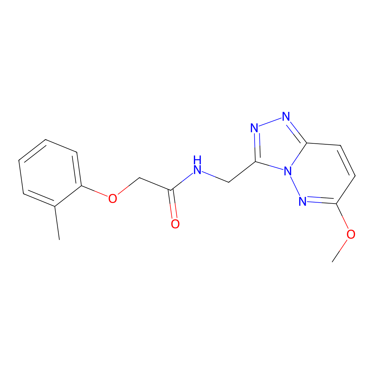 N-((6-methoxy-[1,2,4]triazolo[4,3-b]pyridazin-3-yl)methyl)-2-(o-tolyloxy)acetamide molecular structure, CAS 2034550-03-1