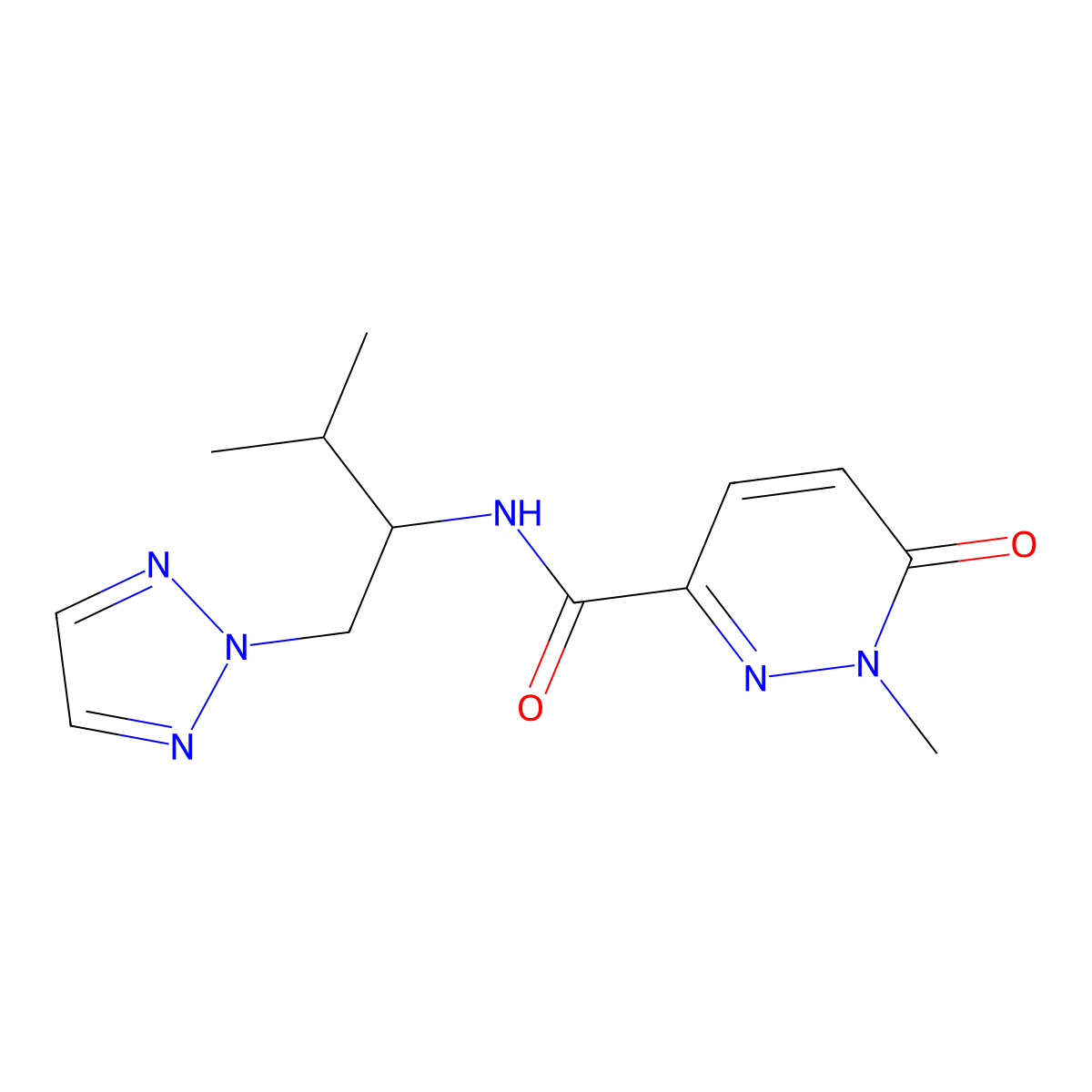 1-methyl-N-[3-methyl-1-(2H-1,2,3-triazol-2-yl)butan-2-yl]-6-oxo-1,6-dihydropyridazine-3-carboxamide molecular structure, CAS 2034550-05-3