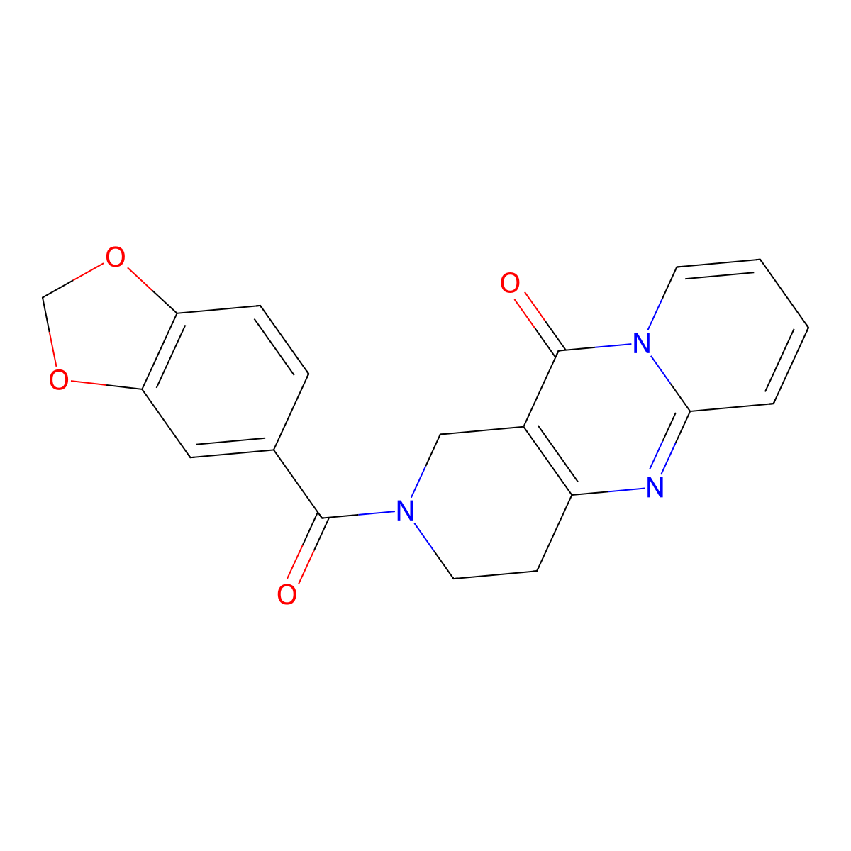 5-(2H-1,3-benzodioxole-5-carbonyl)-1,5,9-triazatricyclo[8.4.0.0^{3,8}]tetradeca-3(8),9,11,13-tetraen-2-one molecular structure, CAS 2034550-29-1