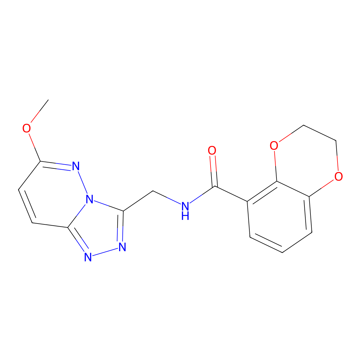 N-((6-methoxy-[1,2,4]triazolo[4,3-b]pyridazin-3-yl)methyl)-2,3-dihydrobenzo[b][1,4]dioxine-5-carboxamide molecular structure, CAS 2034550-33-7