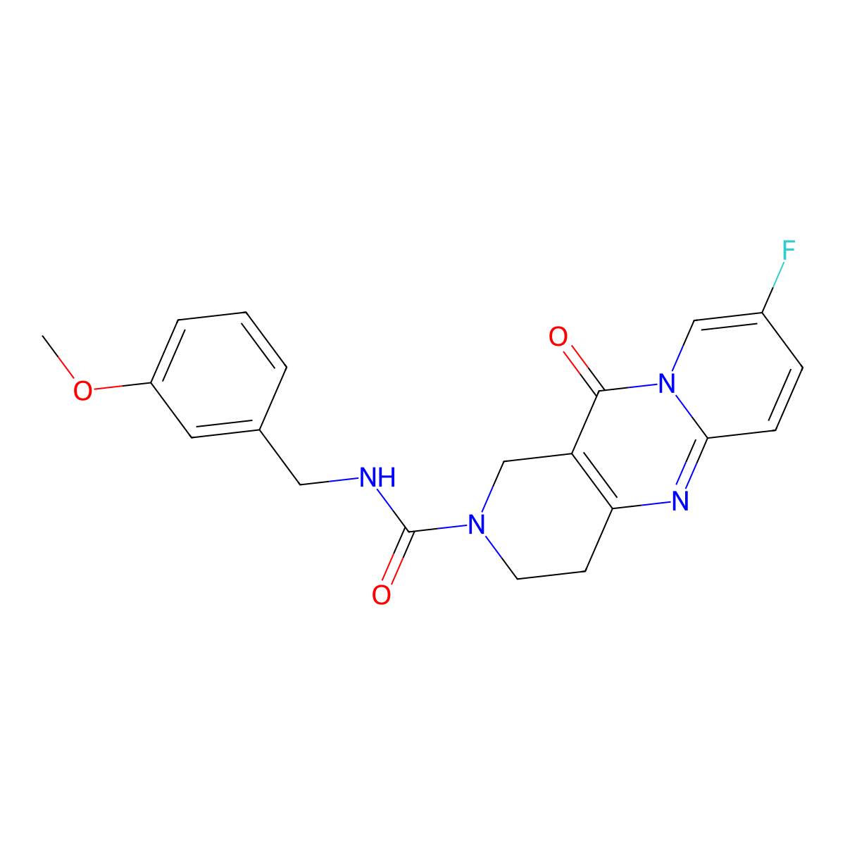 8-fluoro-N-(3-methoxybenzyl)-11-oxo-3,4-dihydro-1H-dipyrido[1,2-a:4',3'-d]pyrimidine-2(11H)-carboxamide molecular structure, CAS 2034550-62-2