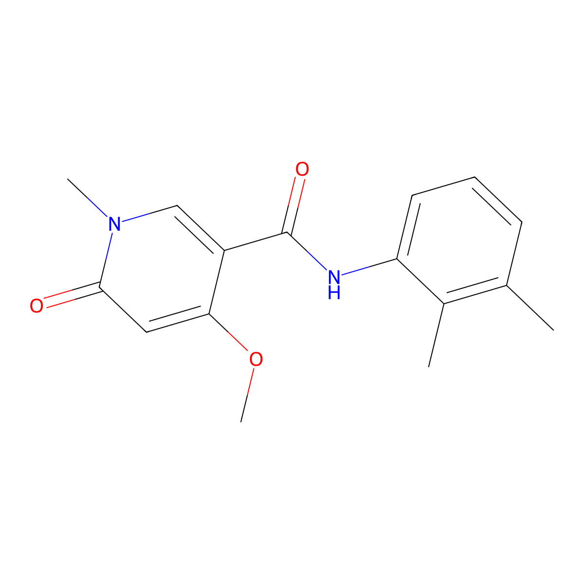 N-(2,3-dimethylphenyl)-4-methoxy-1-methyl-6-oxo-1,6-dihydropyridine-3-carboxamide molecular structure, CAS 2034551-51-2