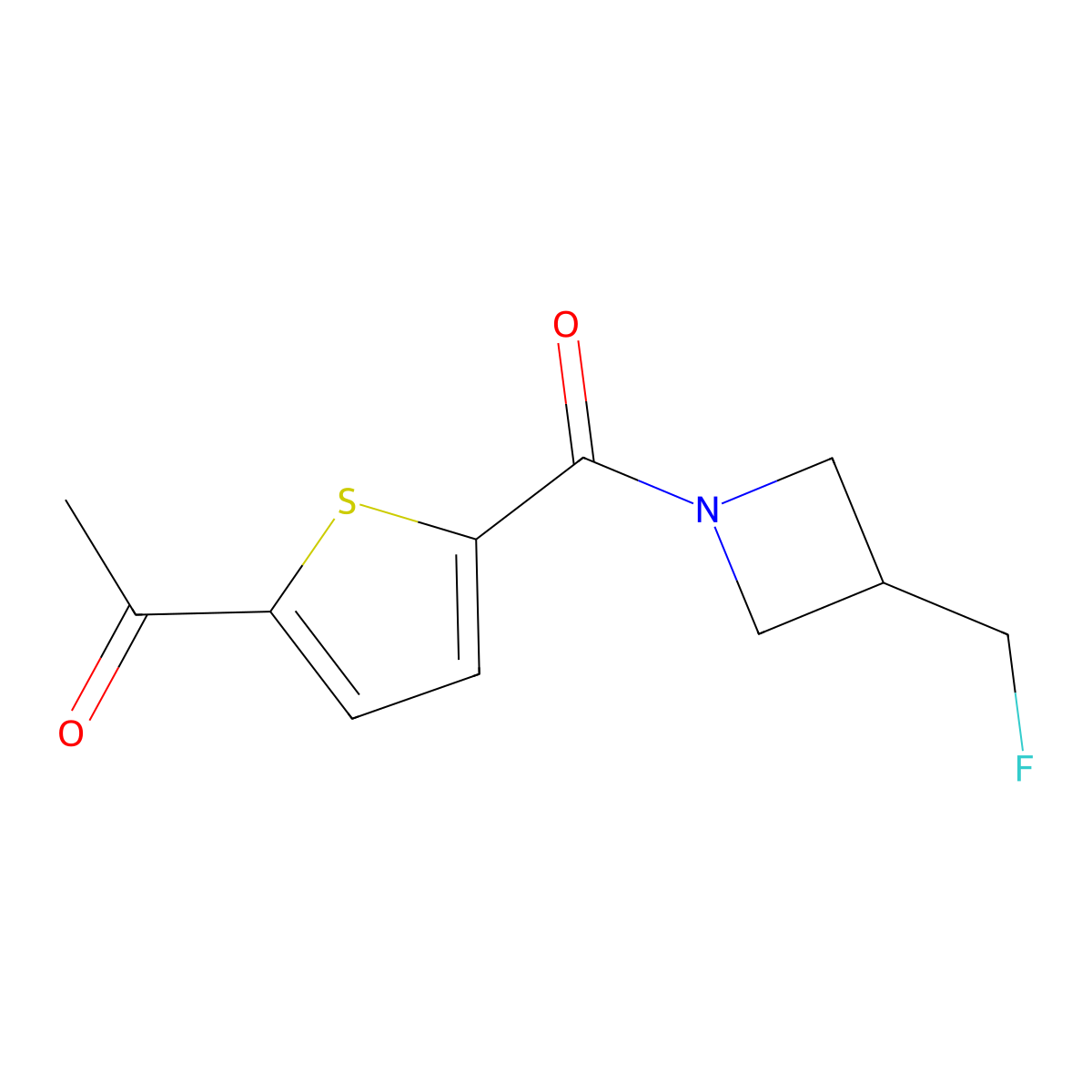 1-(5-(3-(Fluoromethyl)azetidine-1-carbonyl)thiophen-2-yl)ethanone molecular structure, CAS 2034551-59-0