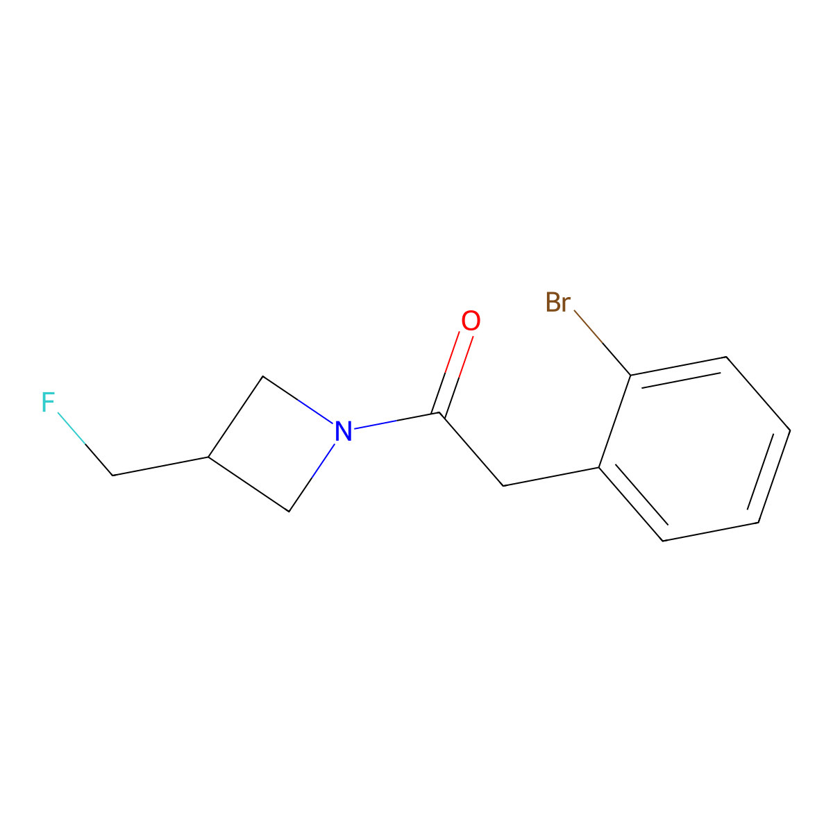 2-(2-Bromophenyl)-1-(3-(fluoromethyl)azetidin-1-yl)ethanone molecular structure, CAS 2034551-67-0