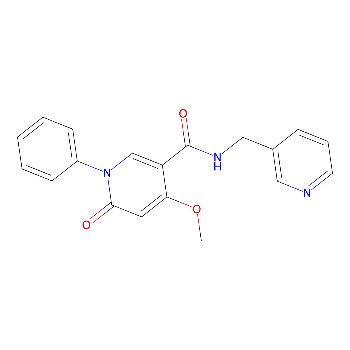 4-methoxy-6-oxo-1-phenyl-N-(pyridin-3-ylmethyl)-1,6-dihydropyridine-3-carboxamide molecular structure, CAS 2034551-89-6